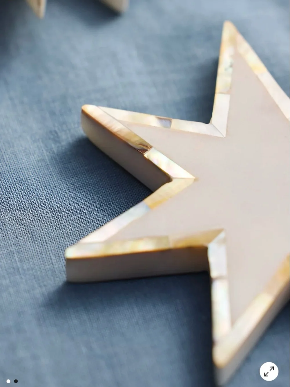 Set of 3 Anthropologie Abalone & Marble Star Coasters